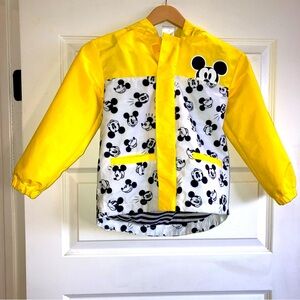 Disney Store Mickey And Friends Packable Raincoat 5/6 Yellow Striped Interior